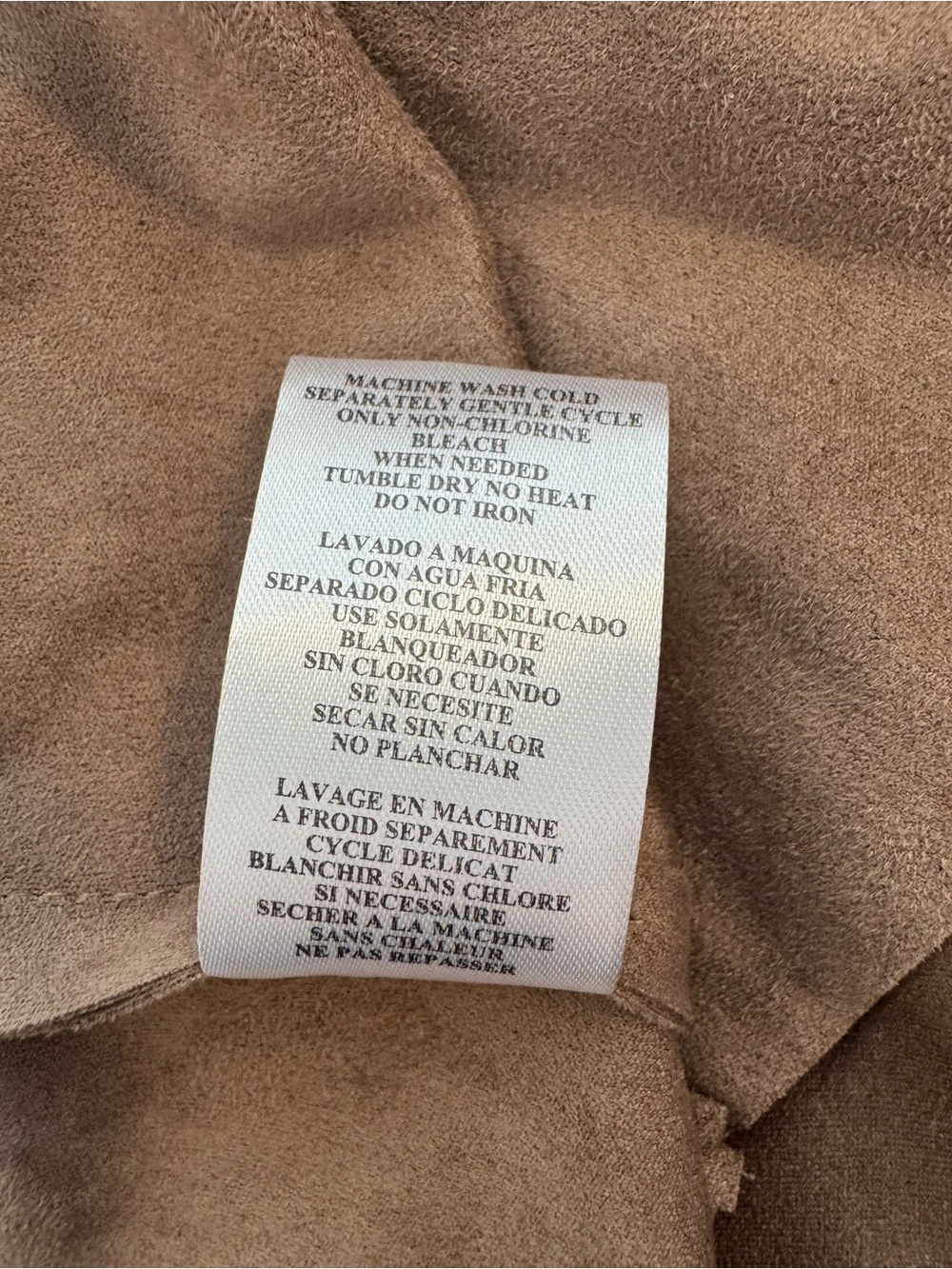 KUT FROM THE KLOTH Faux Suede Taupe Draped Open-Front Women's Jacket - Size XL - Picture 7 of 8